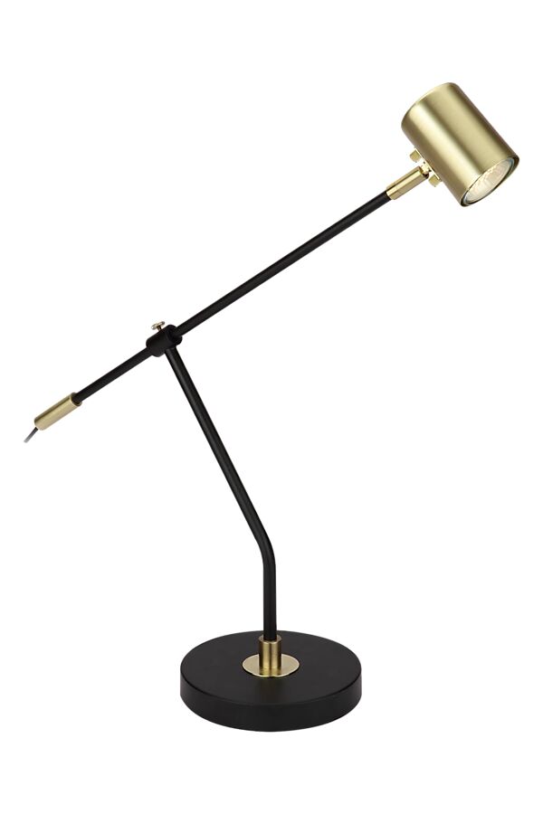 Balder skrivebordslampe Fra Aneta Lighting - Balder er en stilig og praktisk bordlampe der b&aring;de lampehodet og armen er justerbare, slik at du enkelt kan rette lyset dit du vil.