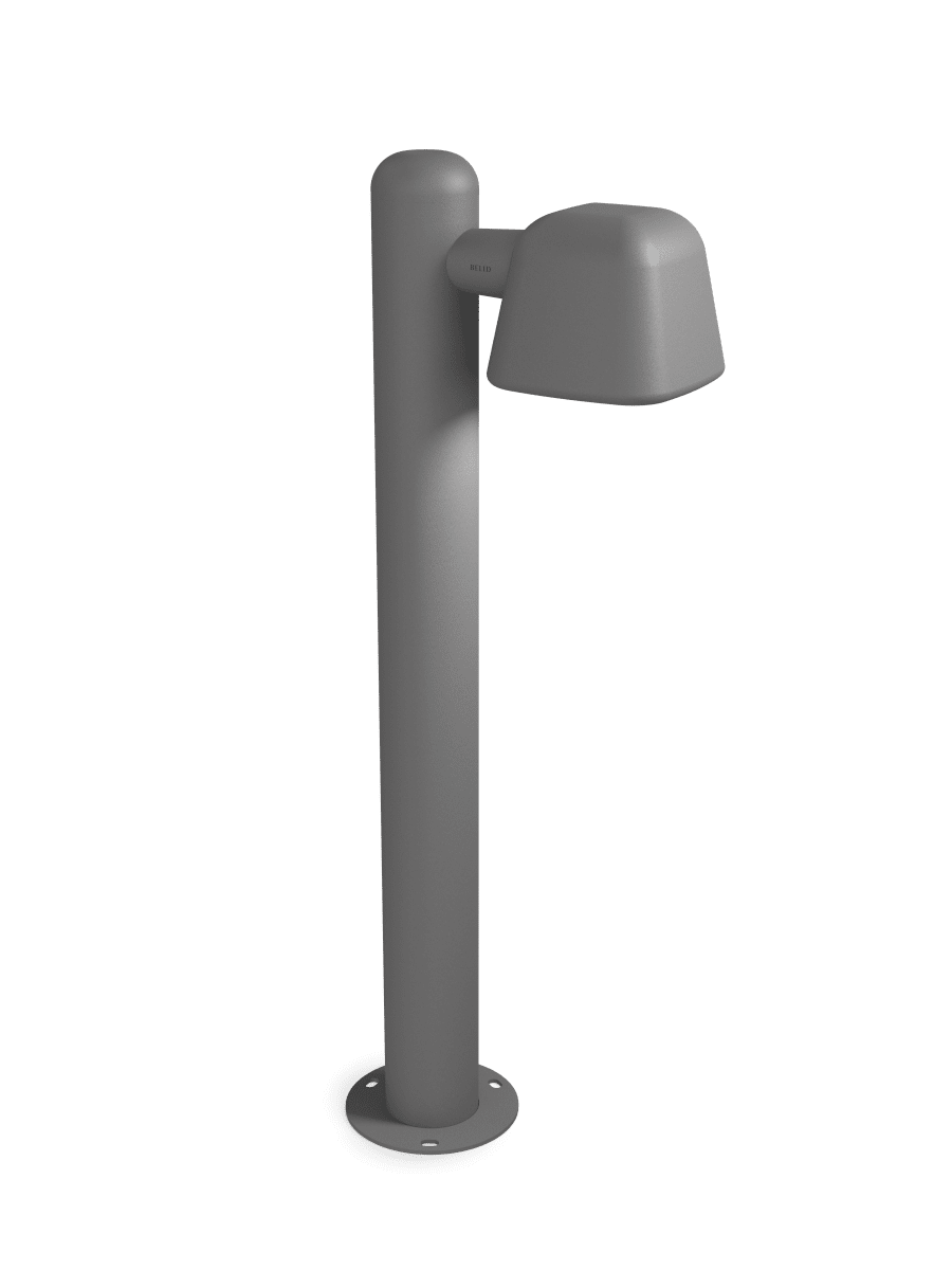 Boo 90cm Grafittgrå pullerter Fra Belid - Laget i Varberg av resirkulert aluminium med en vakker struktur i overflaten.