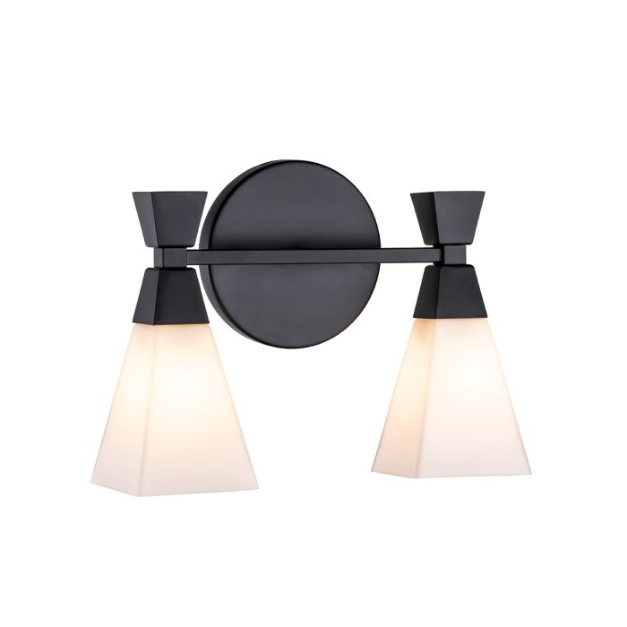 Bowtie 34cm Svart baderomslampe Fra Elstead Lighting - Den mattsvarte Bowtie-vegglampen er et moderne speillys med IP44-klassifisering, noe som gjør den egnet for bad, men også for annet interiør som vaskerom eller gjestetoalett.