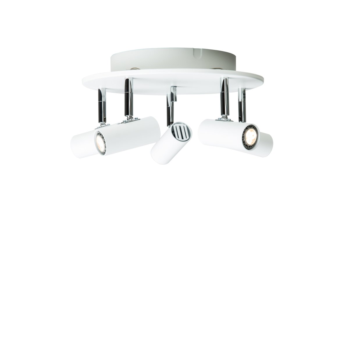 Cato 5 Matt hvit spotlight Fra Belid - Cato er en metallspotlight som er tilgjengelig i flere forskjellige varianter og farger.