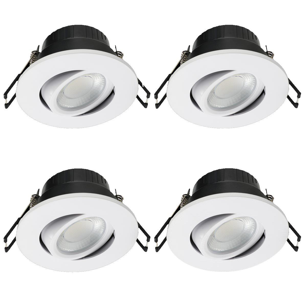 Cheapy 4CCT 4-pk Hvit Fra Designlight - Med et energiforbruk på bare 5 W og en lysstyrke på hele 550–600 lm får du både effektiv og energieffektiv belysning.