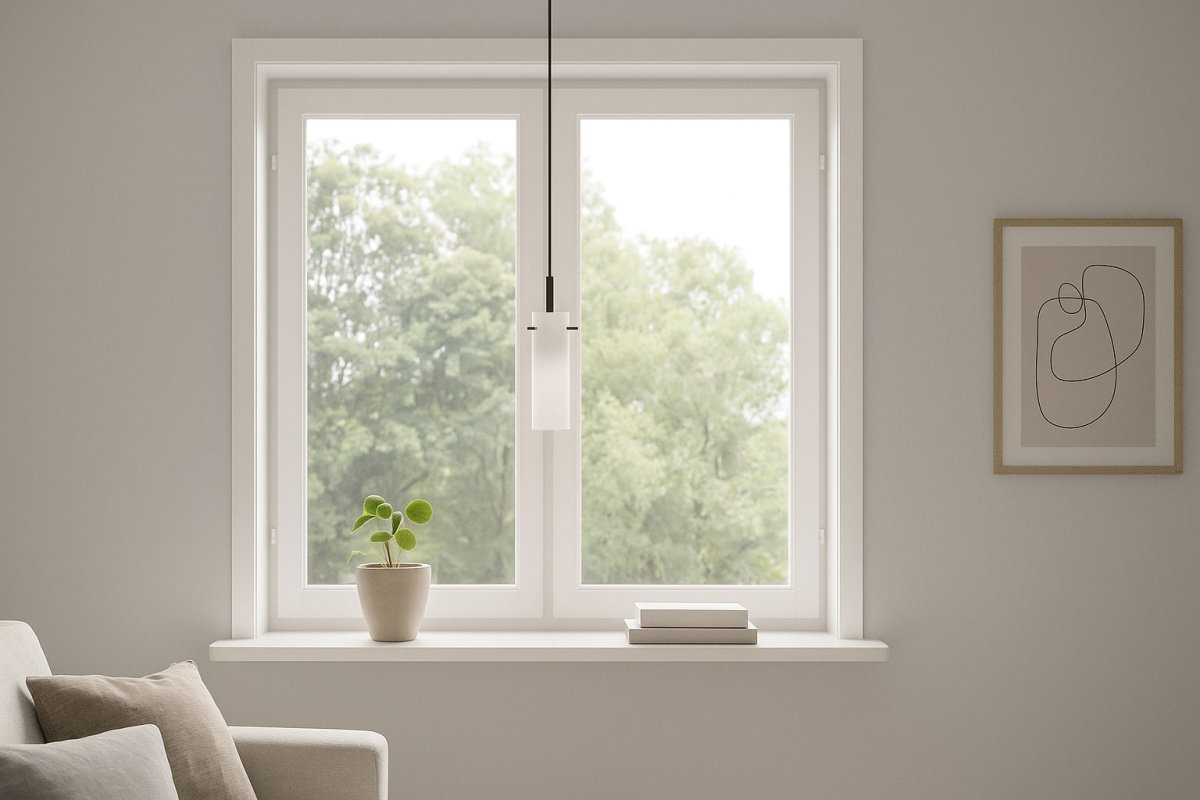 Cilinda Ø7 Svart og hvitt vinduslampe Fra Nordic Lighting - Cilinda er en tidl&oslash;s vinduslampe med stilig design.