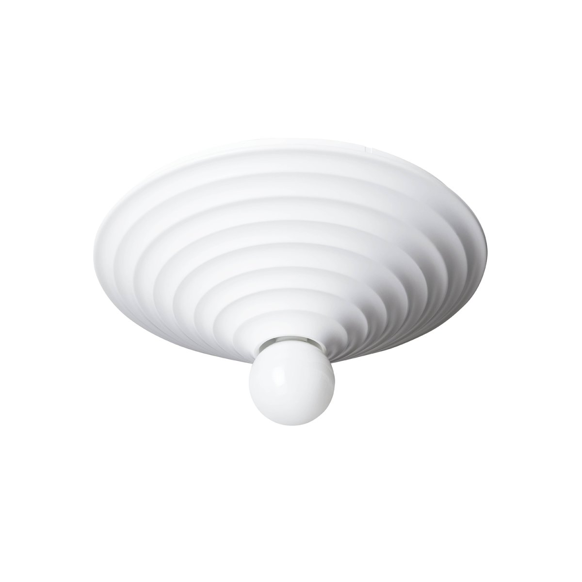 Loop Ø45 Hvit plafond Fra CO Bankeryd - Loop 45 ligner en arkitektonisk bue som brukes til å dekorere taket i et rom.