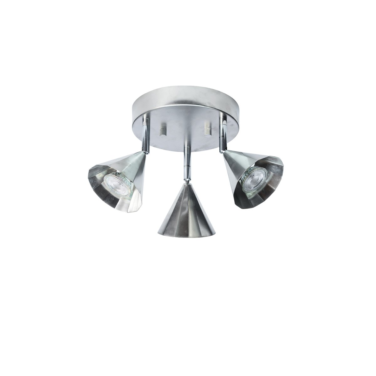 Rain 3 Sølv spotlight Fra CO Bankeryd - Taklampen sprer et jevnt lys som skaper en hyggelig atmosf&aelig;re, og den stilige formen gj&oslash;r den til en diskret men elegant detalj i alle typer interi&oslash;r.