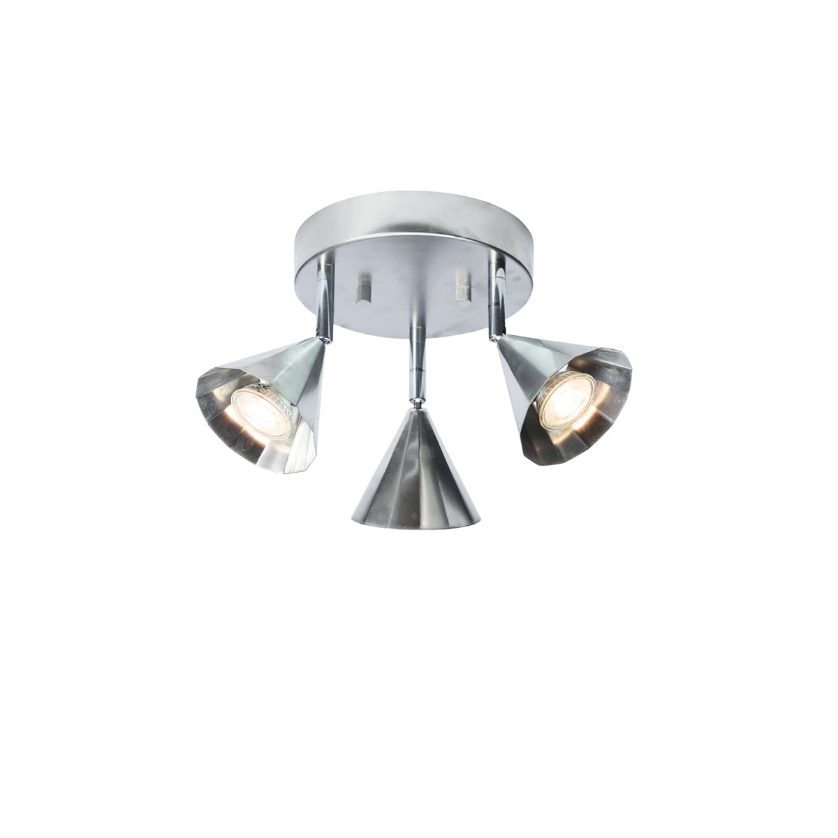 Rain 3 Sølv spotlight Fra CO Bankeryd - Taklampen sprer et jevnt lys som skaper en hyggelig atmosf&aelig;re, og den stilige formen gj&oslash;r den til en diskret men elegant detalj i alle typer interi&oslash;r.