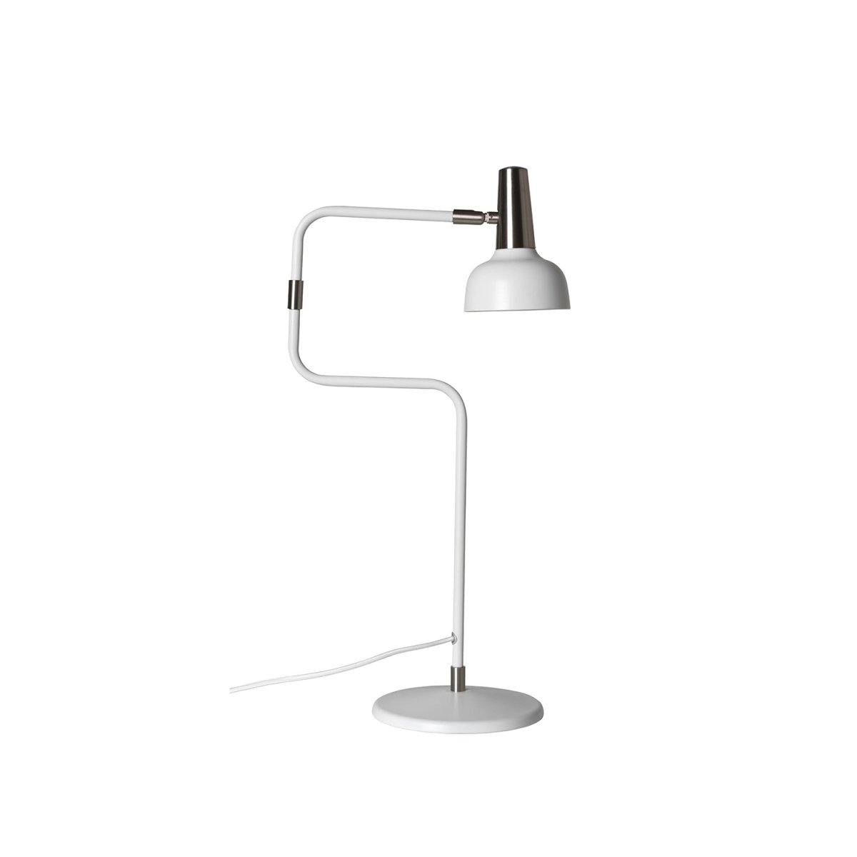 Ray 58cm Hvit bordlampe Fra CO Bankeryd - Ray bordlampe er designet for å plasseres ved sofaen eller en favorittstol, ved sengen eller på et hjemmekontor Like funksjonell når; om kvelden for løsning er den skulpturell og skaper karakter for rommet om dagen.