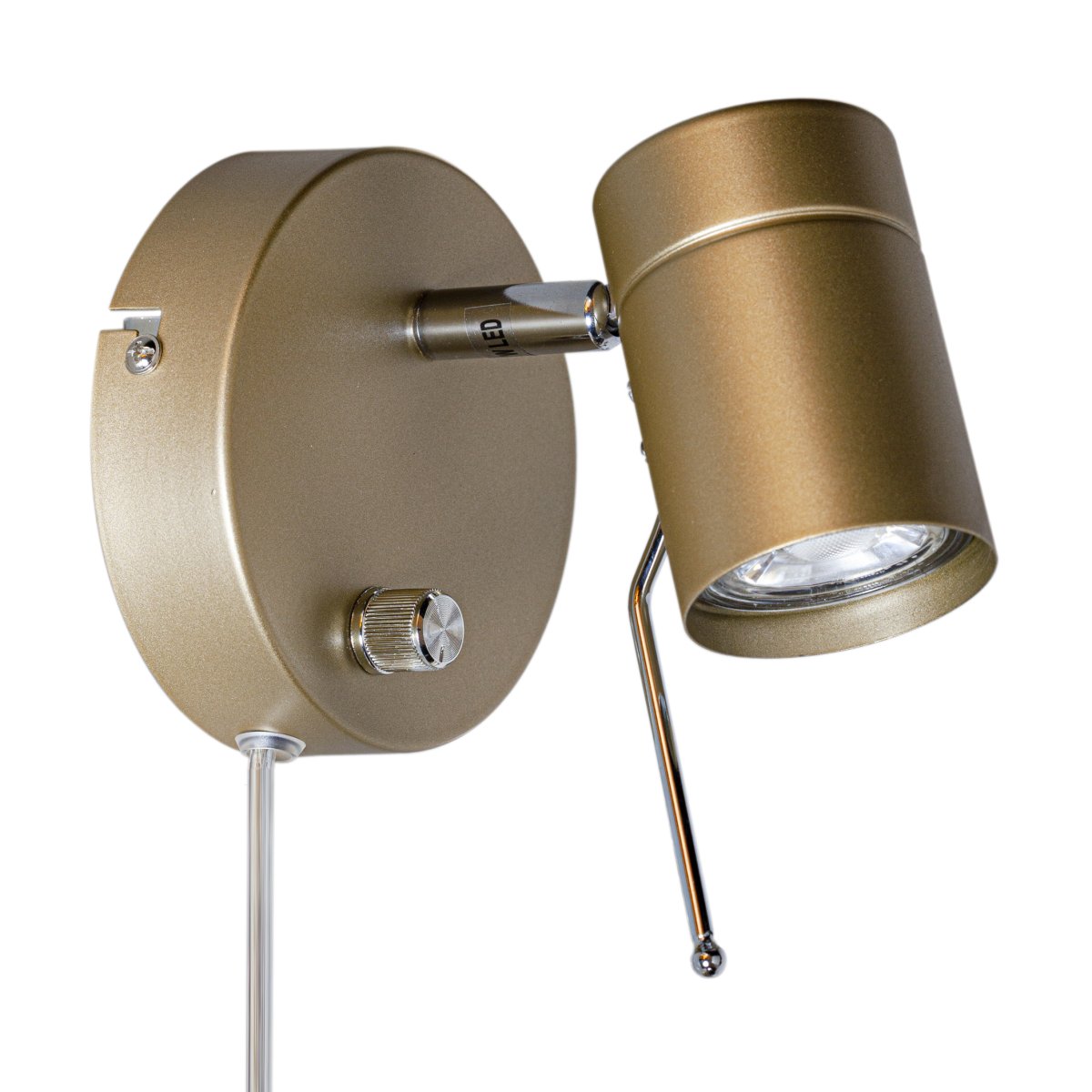 Correct Gull leselampe Fra By Rydéns - Lyset rettes ved hjelp av en metallpinne på lampehodet, noe som gjør at du ikke risikerer å brenne deg hvis lampen er varm.