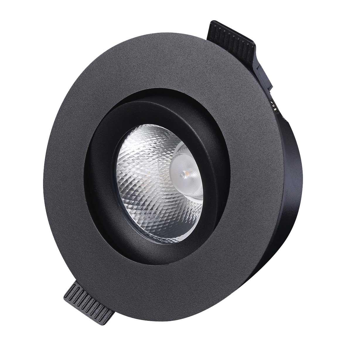 D-007 Downlight 2700K Svart Fra Designlight - For de som &oslash;nsker en downlight som skiller seg ut, finnes det en armaturfront/dekorring som kan bestilles som tilbeh&oslash;r i fargene gull, krom, bronse, antikk messing og b&oslash;rstet sateng.