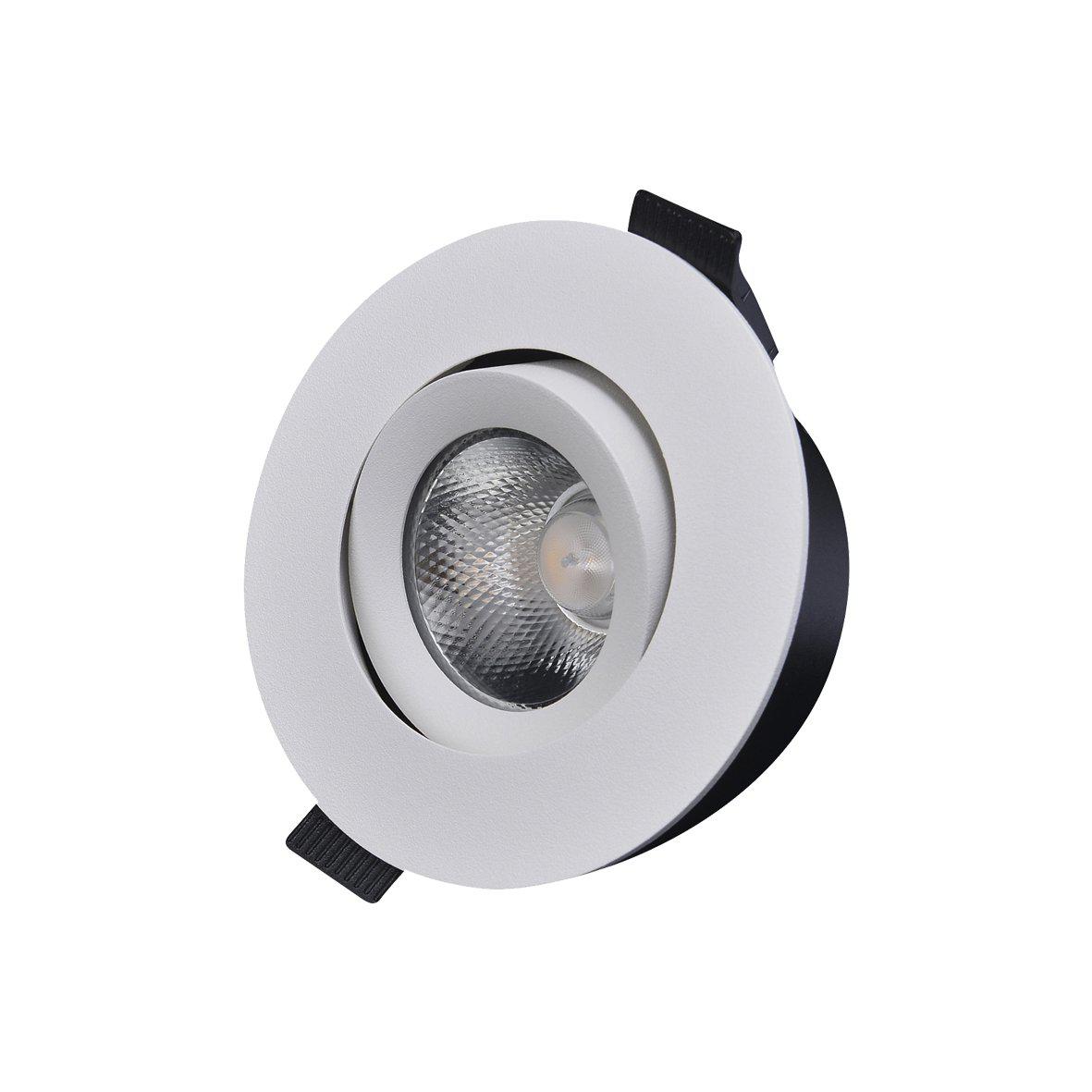 D-007 Downlight 1800-3000K Hvit Fra Designlight - For de som leter etter en downlight som skiller seg ut, finnes det en armaturfront/dekorring som kan bestilles som tilbeh&oslash;r i fargene gull, krom, bronse, antikk messing og b&oslash;rstet sateng.