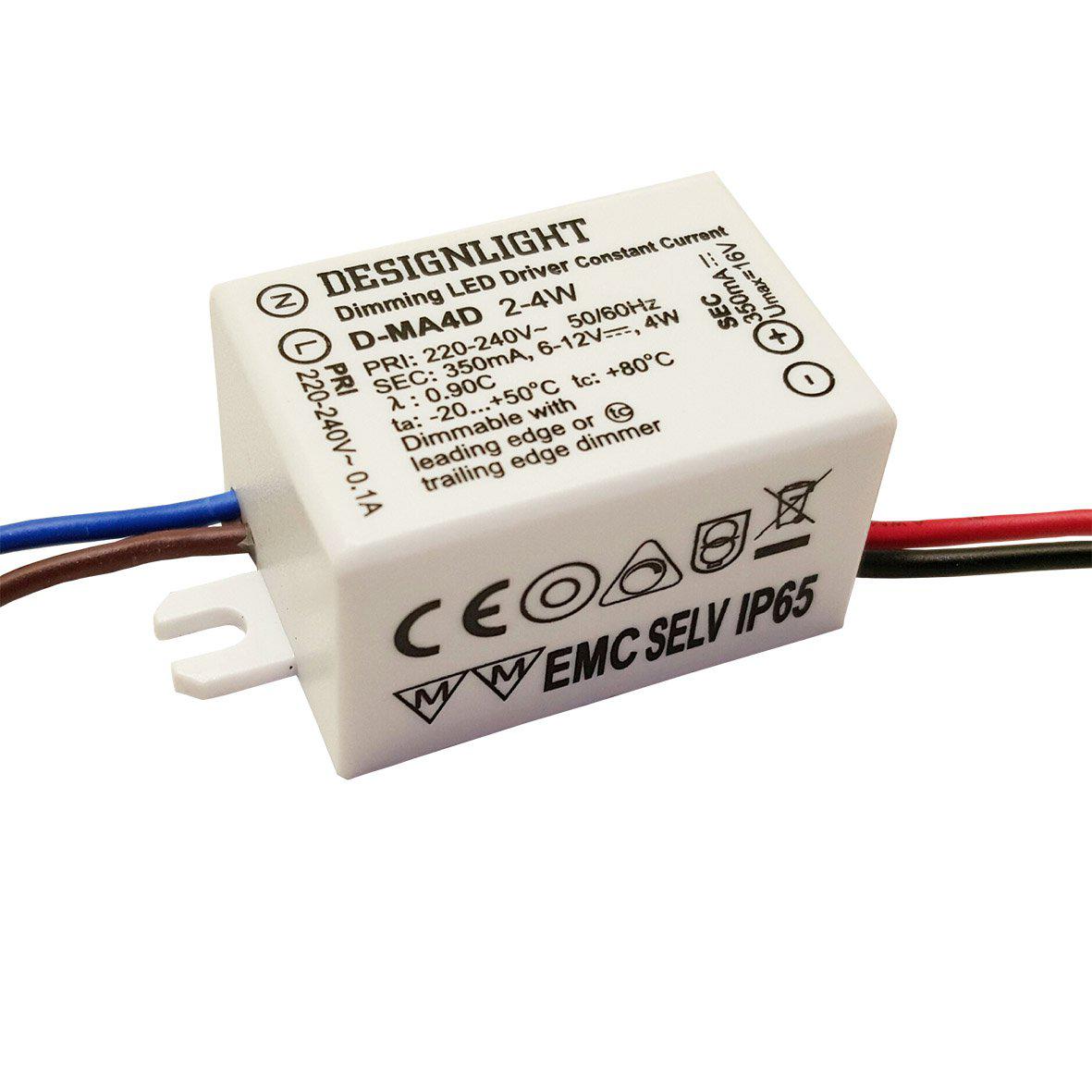 D-MA4D dæmpbar driver Fra Designlight - Populær for installasjon av mindre LED-downlights i for eksempel vindusnisjer.