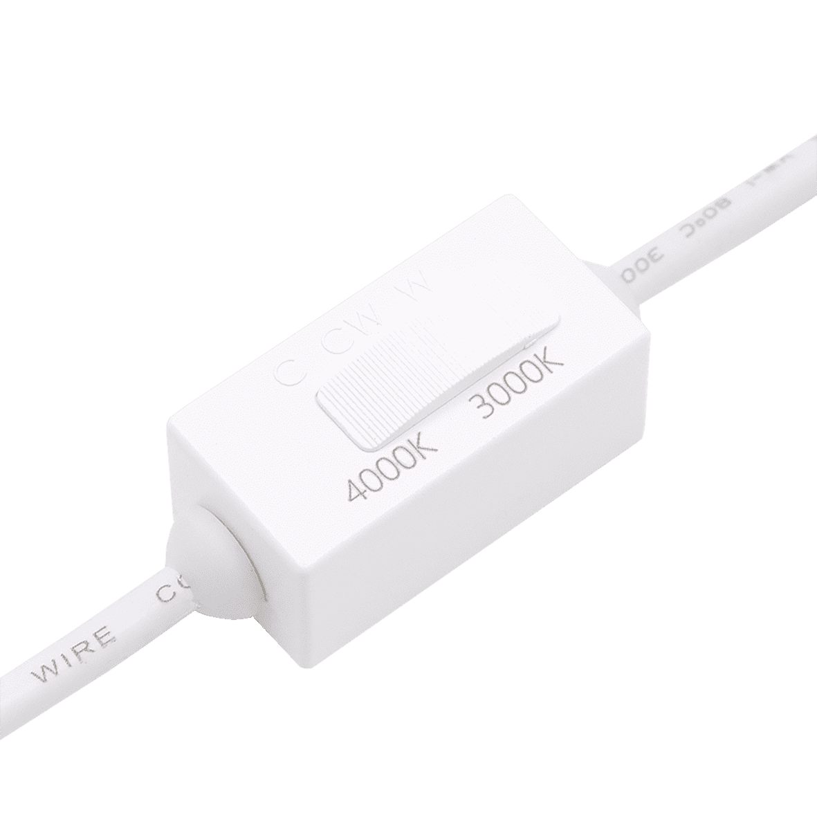 City Downlight 28/32/36W Hvit Fra Designlight - Effektinnstillingen gj&oslash;res i forbindelse med driverens sekund&aelig;rside, og lystemperaturen stilles inn via en kontroll p&aring; kabelen mellom driveren og lysenheten.