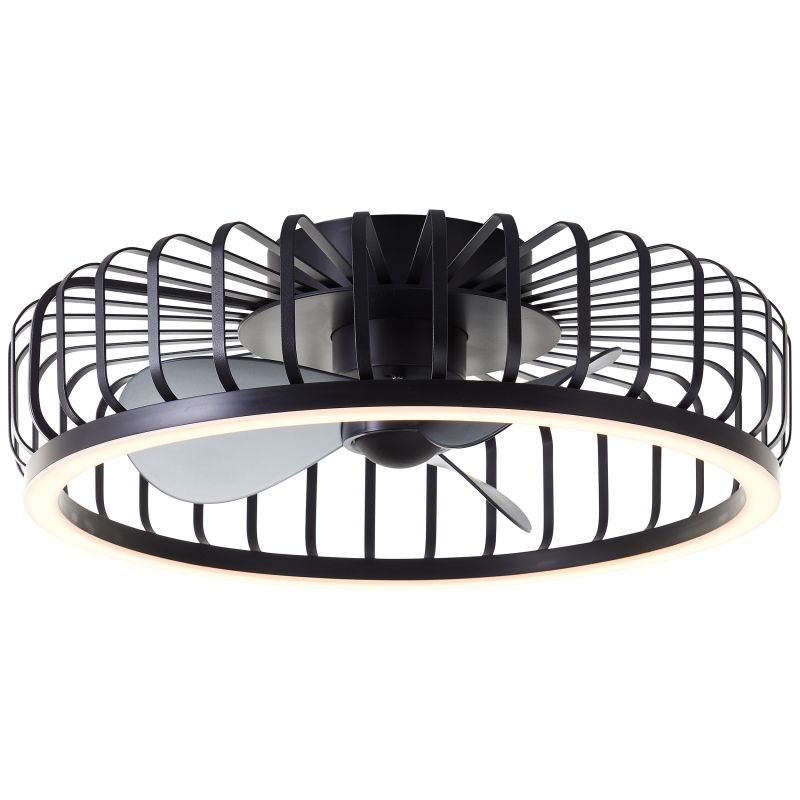 Capo Ø48 Svart Fra Brilliant - Den luftige konstruksjonen i svart metall og plast gir et lett og elegant inntrykk som passer perfekt i stuen, soverommet, spisestuen eller hjemmekontoret.