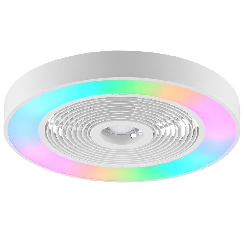 Catania Ø48 Hvit Fra Brilliant - Armaturen er ogs&aring; utstyrt med IC-RGB-teknologi som skaper myke fargeoverganger og levende lyseffekter for en unik og atmosf&aelig;risk atmosf&aelig;re.