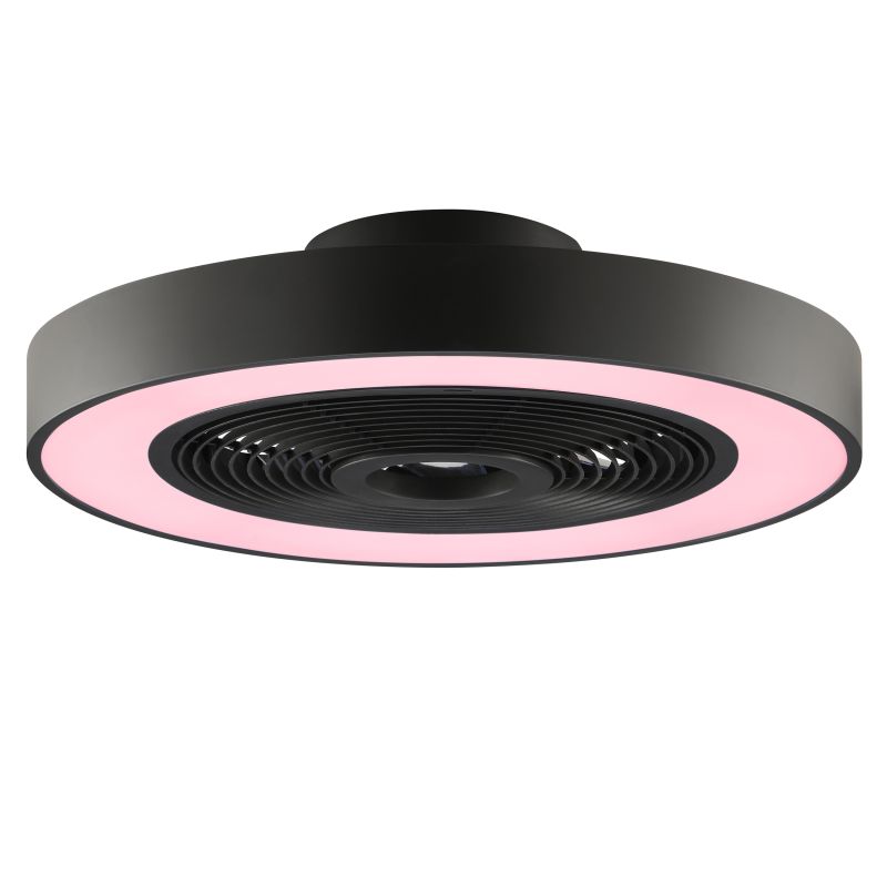 Catania Ø48 Svart Fra Brilliant - Armaturen er ogs&aring; utstyrt med IC-RGB-teknologi som skaper myke fargeoverganger og levende lyseffekter for en unik og atmosf&aelig;risk atmosf&aelig;re.