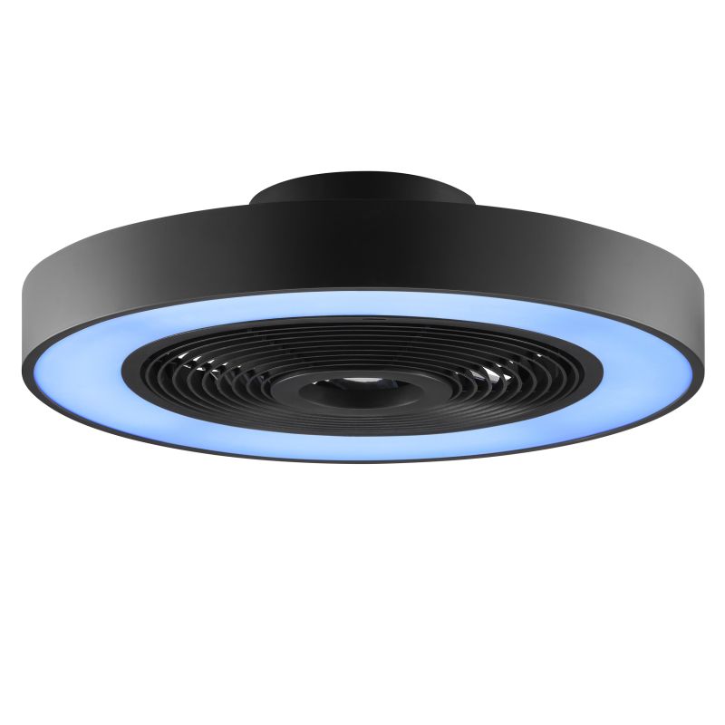 Catania Ø48 Svart Fra Brilliant - Armaturen er ogs&aring; utstyrt med IC-RGB-teknologi som skaper myke fargeoverganger og levende lyseffekter for en unik og atmosf&aelig;risk atmosf&aelig;re.