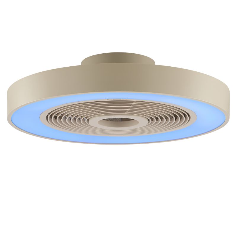 Catania Ø48 Beige Fra Brilliant - Armaturen er ogs&aring; utstyrt med IC-RGB-teknologi som skaper myke fargeoverganger og levende lyseffekter for en unik og atmosf&aelig;risk atmosf&aelig;re.