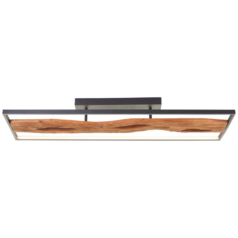 Chaumont 100cm Tre plafond Fra Brilliant - Med en effekt p&aring; 48 W og en lysstr&oslash;m p&aring; 6600 lumen gir den kraftig belysning i rommet, mens den varmhvite lysfargen p&aring; 3000 Kelvin skaper en koselig atmosf&aelig;re.
