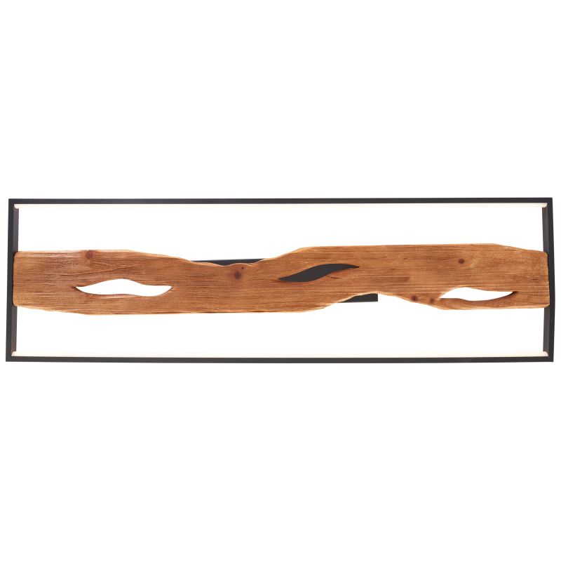 Chaumont 100cm Tre plafond Fra Brilliant - Med en effekt p&aring; 48 W og en lysstr&oslash;m p&aring; 6600 lumen gir den kraftig belysning i rommet, mens den varmhvite lysfargen p&aring; 3000 Kelvin skaper en koselig atmosf&aelig;re.