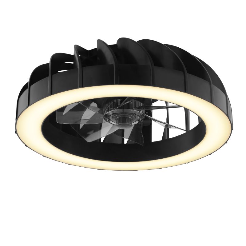 Fanora Ø46 Svart Fra Brilliant - For ekstra stil er Fanora utstyrt med integrert RGB-belysning som kan skinne i forskjellige farger og effekter, noe som gj&oslash;r det enkelt &aring; tilpasse rommets f&oslash;lelse til hum&oslash;r og anledning.
