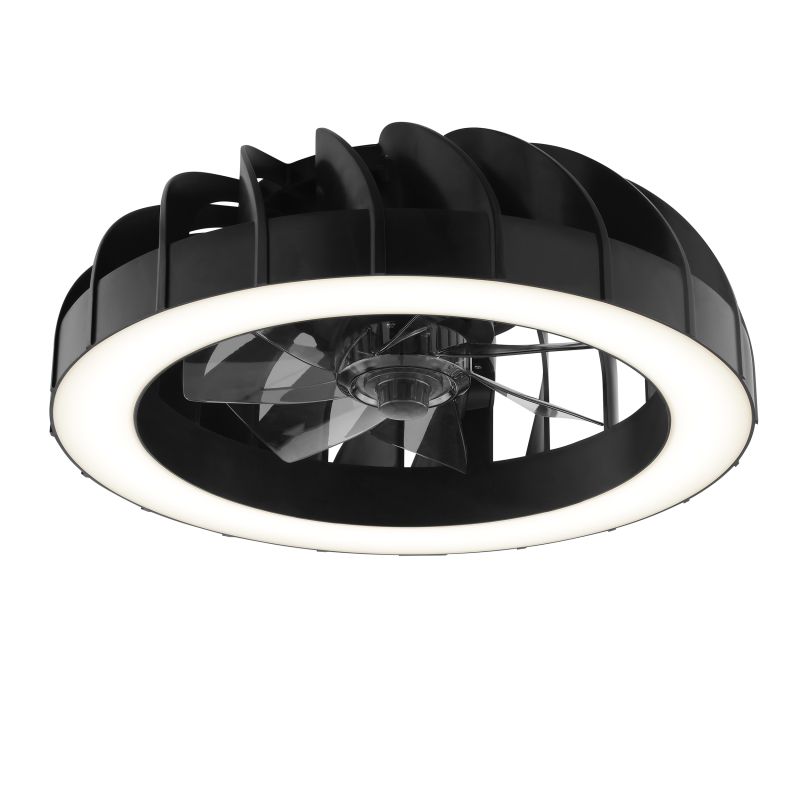 Fanora Ø46 Svart Fra Brilliant - For ekstra stil er Fanora utstyrt med integrert RGB-belysning som kan skinne i forskjellige farger og effekter, noe som gj&oslash;r det enkelt &aring; tilpasse rommets f&oslash;lelse til hum&oslash;r og anledning.