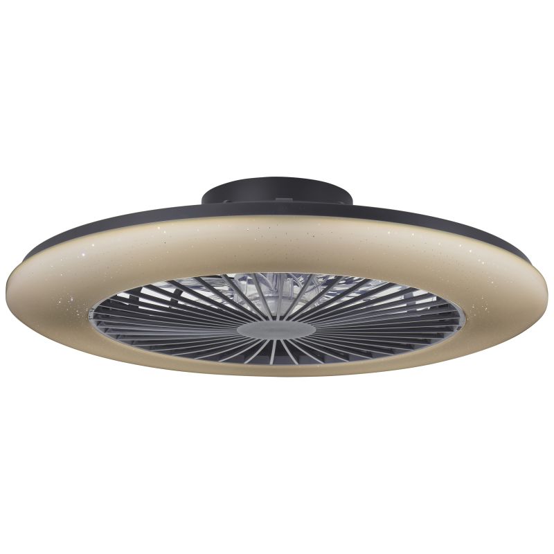 Salerno Ø58 Svart Fra Brilliant - Salerno er en moderne takvifte med integrert LED-belysning som kombinerer stilig design med smart funksjonalitet.