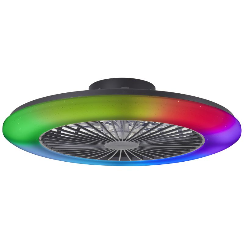 Salerno Ø58 Svart Fra Brilliant - Salerno er en moderne takvifte med integrert LED-belysning som kombinerer stilig design med smart funksjonalitet.