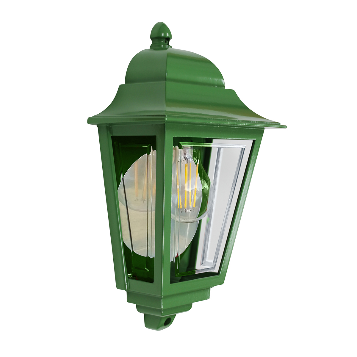 Deco Lane 32cm Grønn utendørslampe Fra Elstead Lighting - Laget av grønn aluminium og polykarbonat, tilbyr den en lett, men robust konstruksjon som er værbestandig og lang levetid.