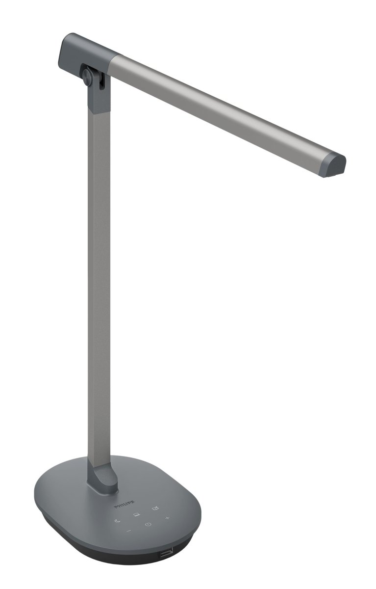 Sword 42cm Mørk grå skrivebordslampe Fra Philips - Med sin robuste design og optimale ytelse er Philips LED Performance bordlampen den perfekte armaturen i hjemmet ditt.