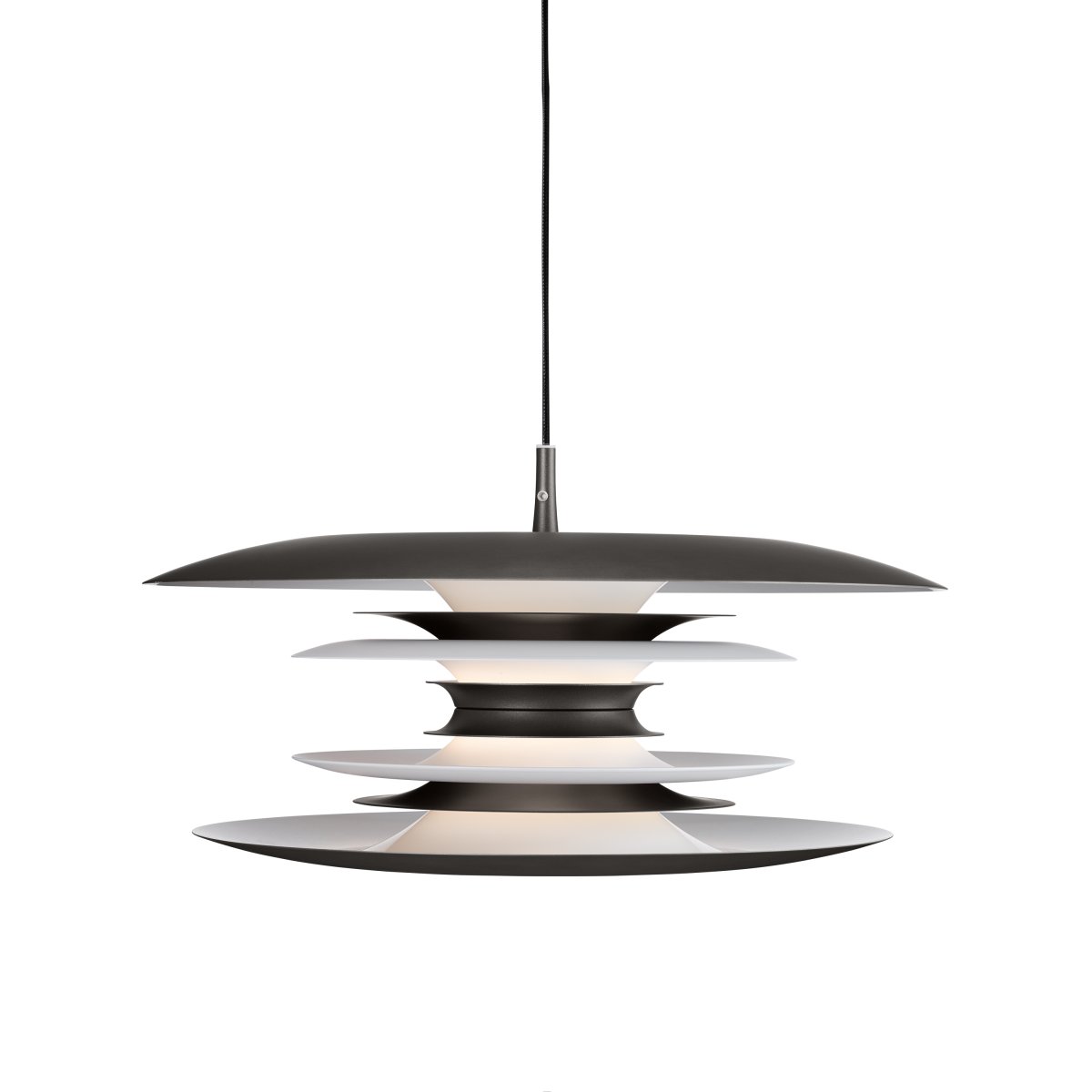 Diablo Ø50 Oksidgrå Taklampe Fra Belid - Diablo-pendelen er en del av den eksklusive Diablo-familien, designet av Joakim Fihn, og er ogs&aring; tilgjengelig som gulv-, bord- og vegglampe.