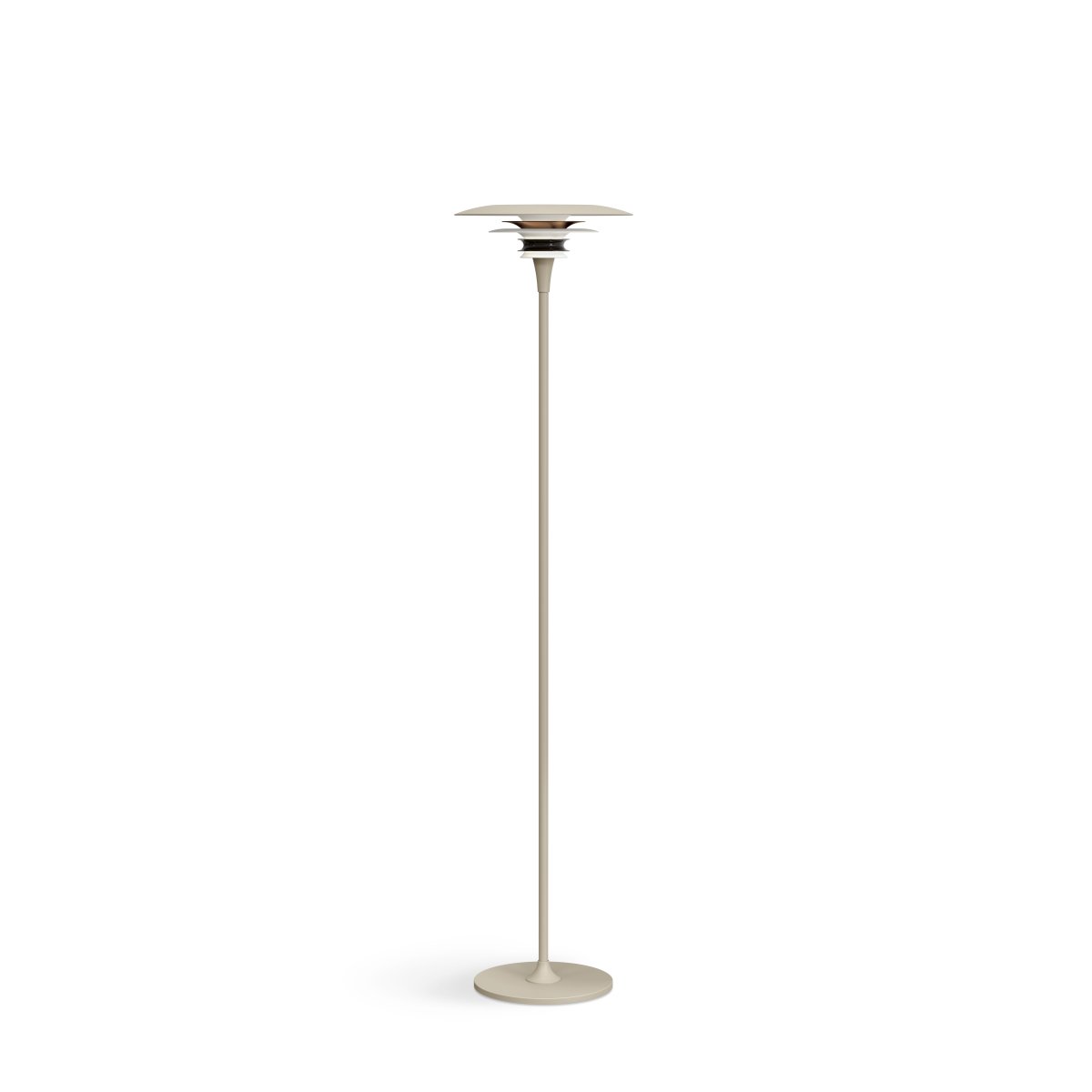 Diablo Ø30 Sand/bronse gulvlampe Fra Belid - Lampen er tilgjengelig i flere fargekombinasjoner, spesielt i en sl&aring;ende blanding av sandbeige og bronse som gir et moderne og samtidig dramatisk uttrykk.