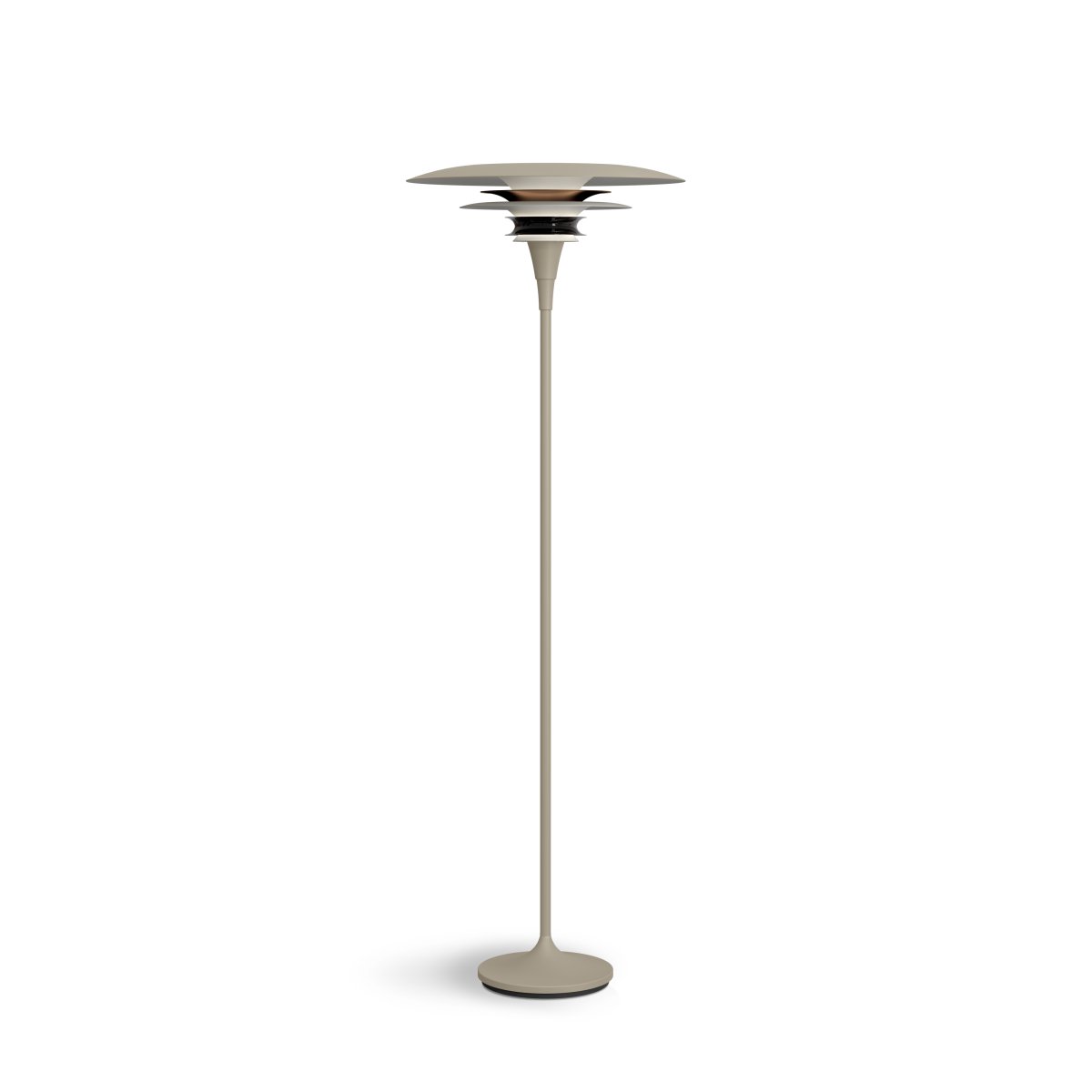 Diablo Ø50 Sand/bronse gulvlampe Fra Belid - Lampen er tilgjengelig i flere fargekombinasjoner, spesielt i en sl&aring;ende blanding av sandbeige og bronse som gir et moderne og samtidig dramatisk uttrykk.