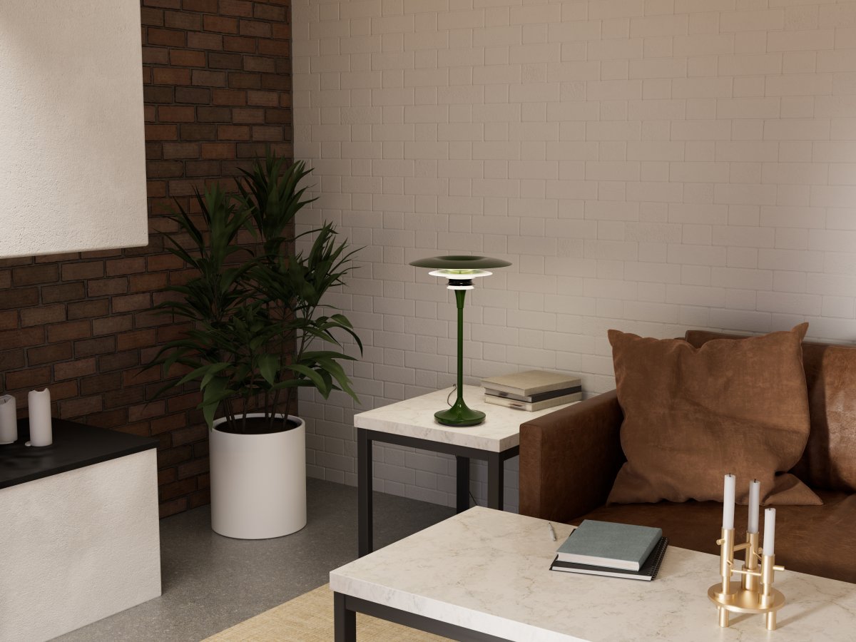 Diablo 48cm Grønn/hvit bordlampe Fra Belid - Lampen er tilgjengelig i forskjellige farger, som sammen med den unike designen gj&oslash;r den til en unik detalj i interi&oslash;ret.