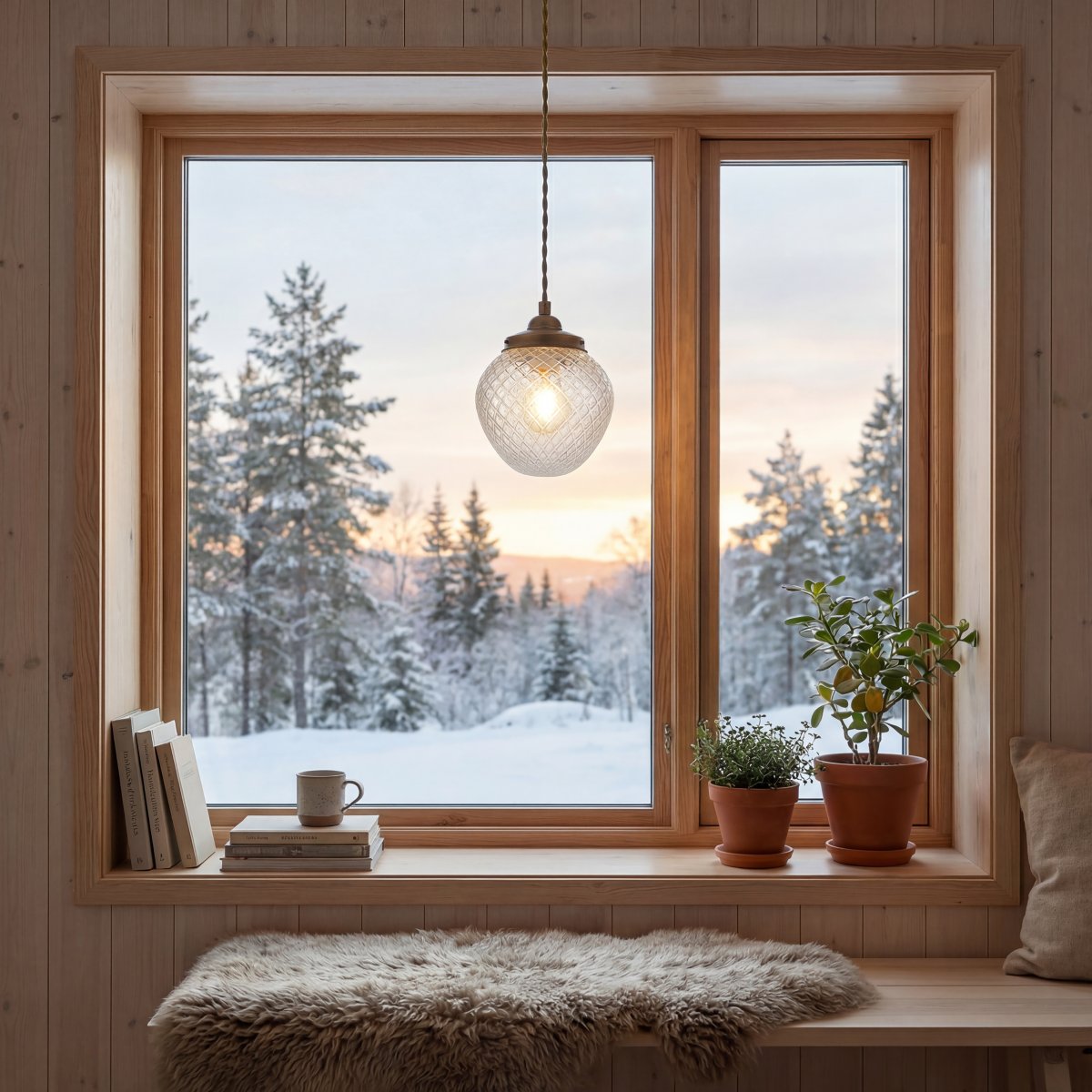 Gatsby Ø15 Antikk messing vinduslampe Fra Aneta Lighting - Gatsby er like dekorativ n&aring;r den er p&aring; som n&aring;r den er av, og er perfekt som stemningsbelysning i vinduet.
