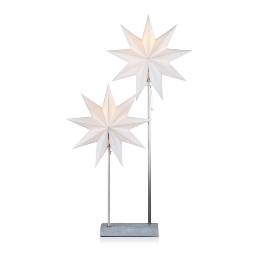 Duva Dobbel 80cm Hvit Fra Markslöjd - Med sitt moderne design og doble stjerner i forskjellige h&oslash;yder vil den v&aelig;re et perfekt innslag p&aring; bordet eller i vinduet i juletider.