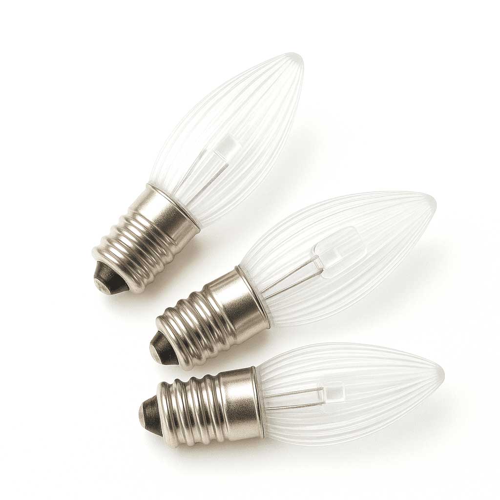 E10 LED 0,2W 2700K 3-pk Fra Pixie Design - Erstatningsp&aelig;re i en pakke med 3, E10-sokkel, 0,2 W per lyskilde.