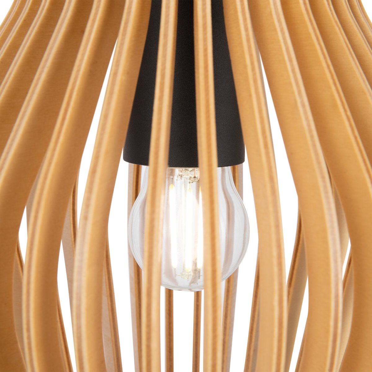 Roots Ø20 Natur Taklampe Fra Maytoni - Roots anheng &auml;er laget av tre&auml; og metall og har et stilig design som rammer inn lyskilden på en unik måte.