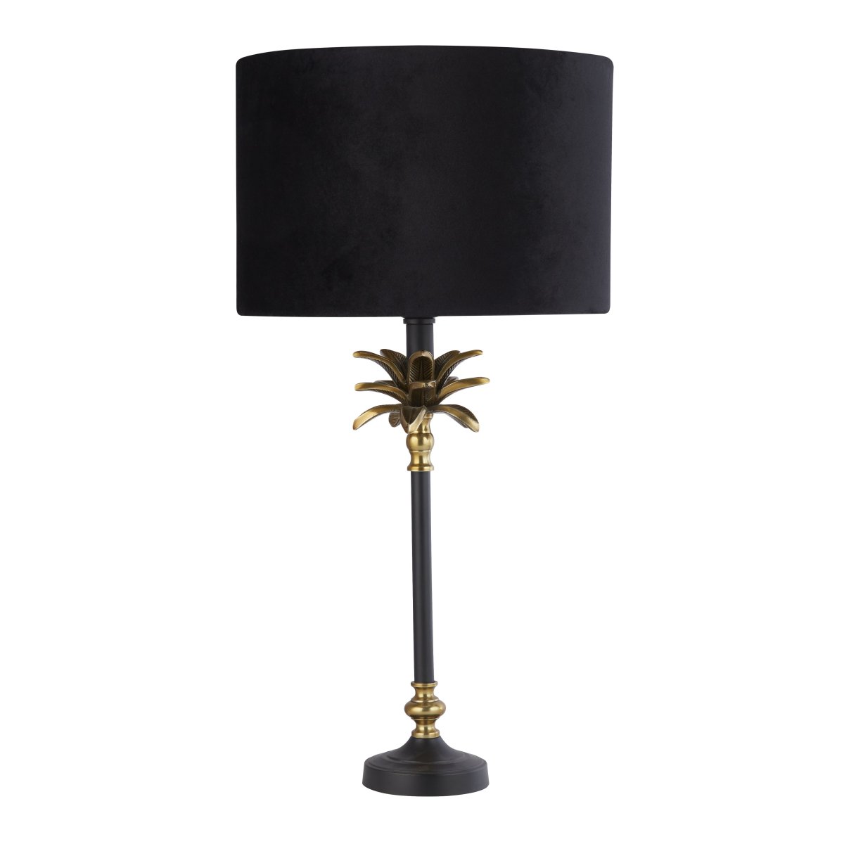 Palm 45cm Svart bordlampe Fra Searchlight - Palm bordlampe kombinerer stil og funksjon på en søt måte og passer til både tradisjonelle og moderne interiører.