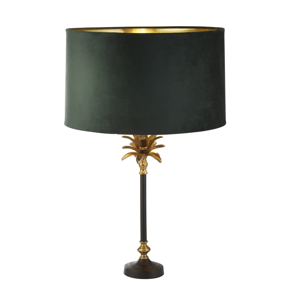 Palm 45cm Grønn bordlampe Fra Searchlight - Palm bordlampe kombinerer stil og funksjon på en søt måte og passer til både tradisjonelle og moderne interiører.