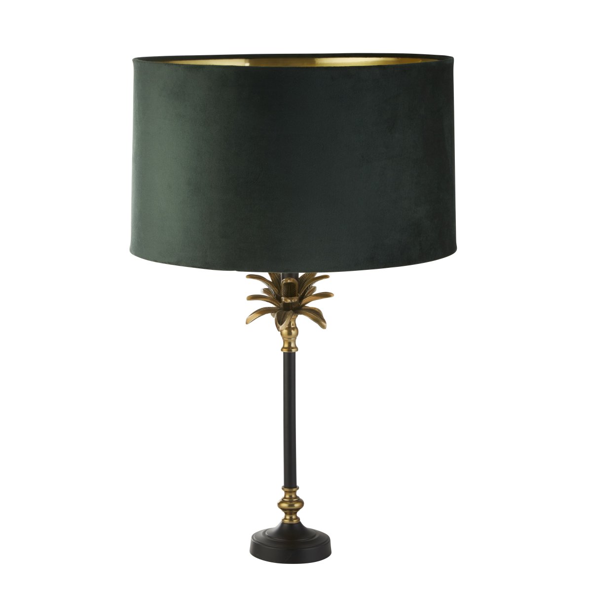 Palm 45cm Grønn bordlampe Fra Searchlight - Palm bordlampe kombinerer stil og funksjon på en søt måte og passer til både tradisjonelle og moderne interiører.