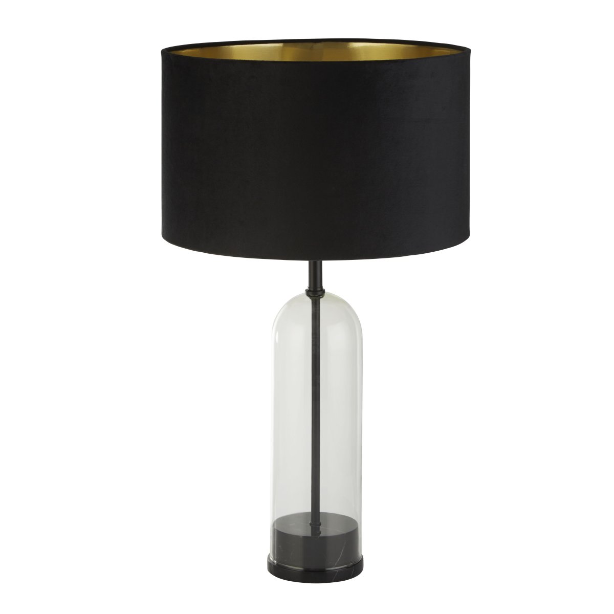 Oxford 44cm Svart bordlampe Fra Searchlight - Med en total h&oslash;yde p&aring; 70 cm og en justerbar tiltvinkel p&aring; 6 grader, utstr&aring;ler lampen b&aring;de eleganse og finesse.