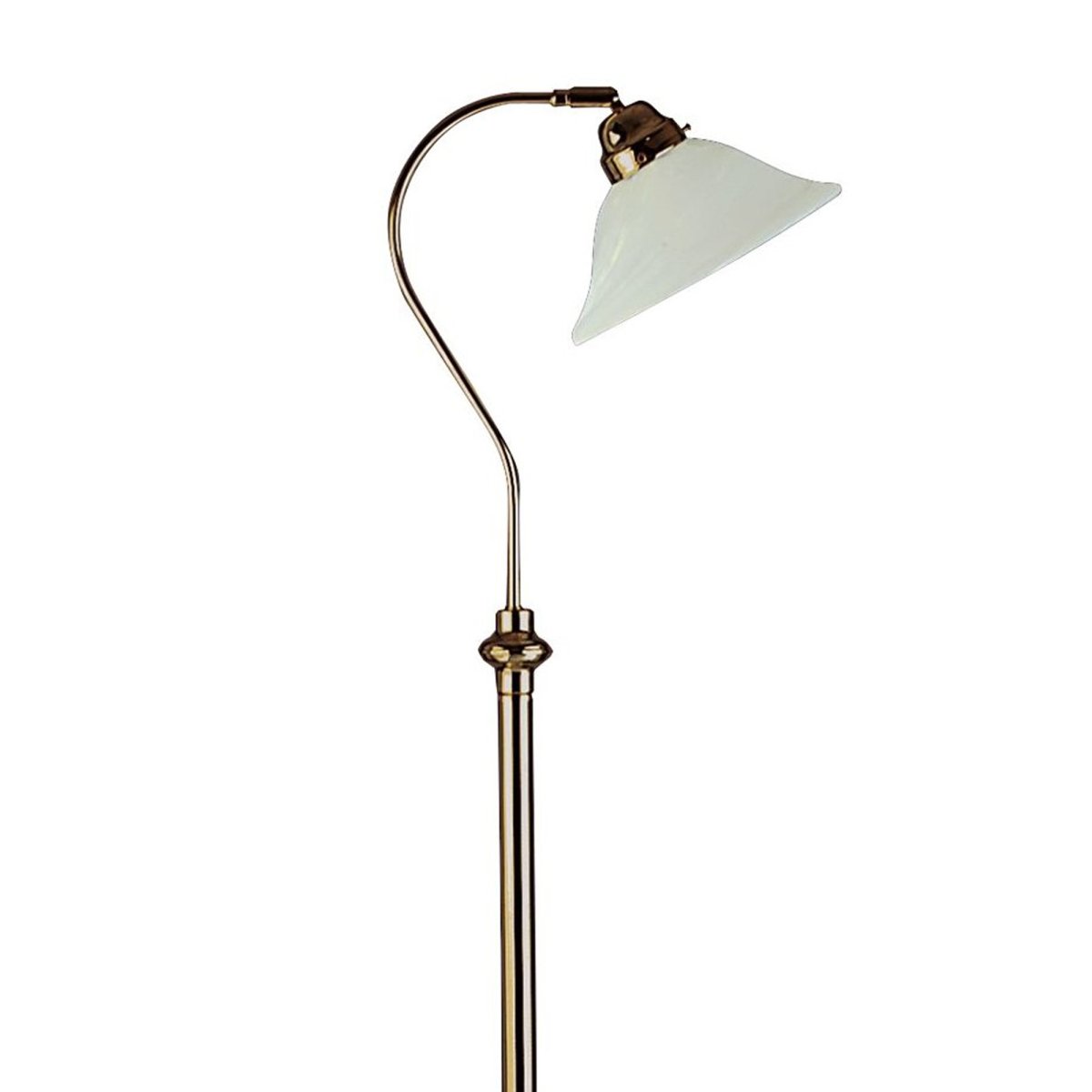 Adjustable Antikk messing gulvlampe Fra Searchlight - Denne elegante gulvlampen i klassisk design er den perfekte kombinasjonen av funksjon og stil.