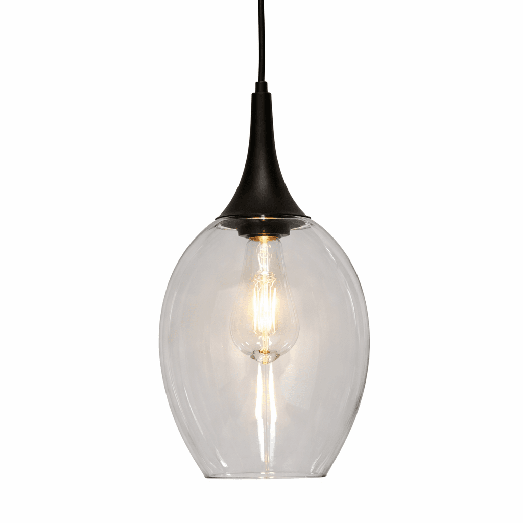 Elipzo Ø18 Røykfarget vinduslampe Fra Lampan - Den transparente formen lar lyskilden bli en del av designet og gir lampen en dekorativ karakter.