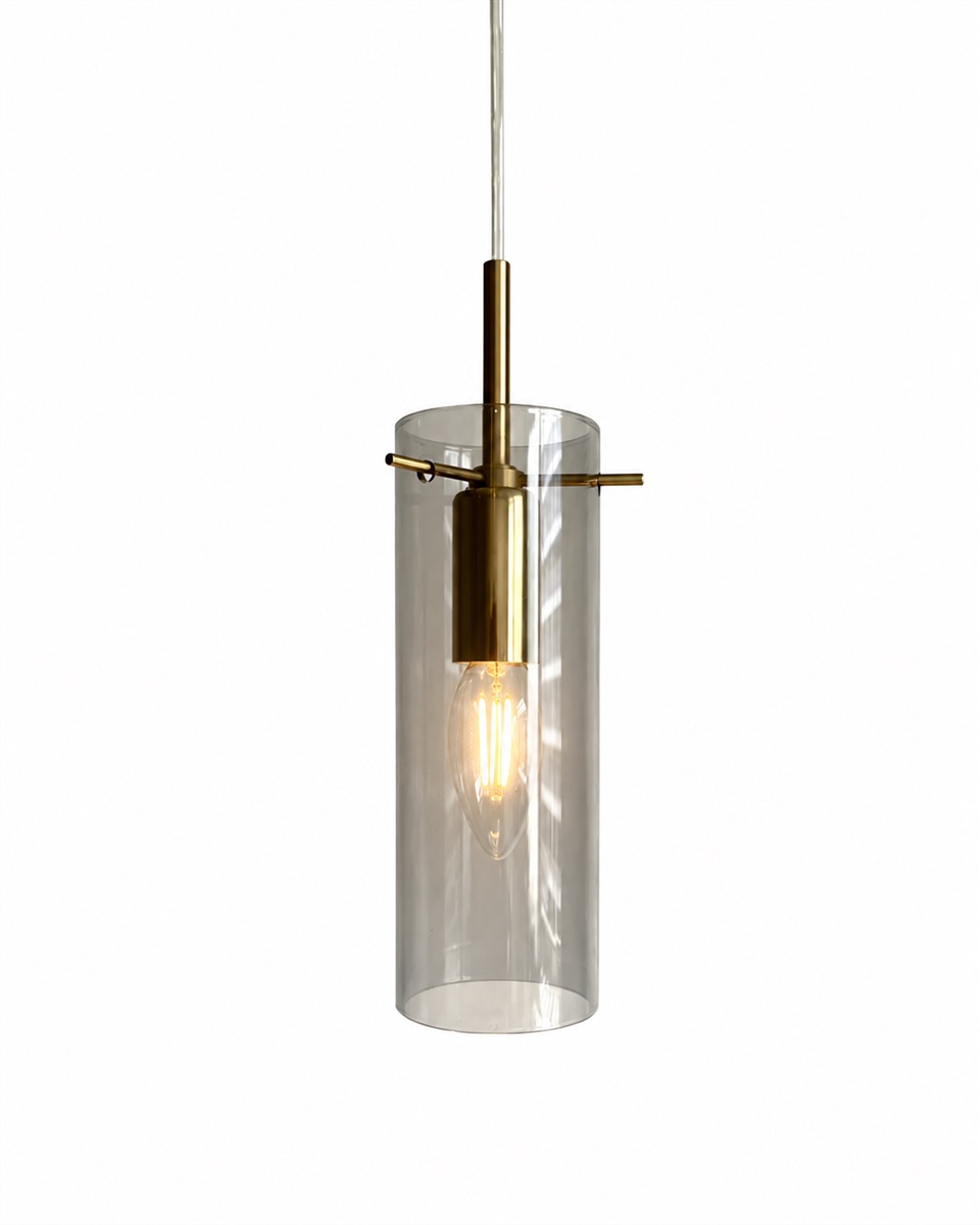 Cilinda Ø7 Messing/røkt vinduslampe Fra Nordic Lighting - Cilinda er en tidl&oslash;s vinduslampe med elegant design.