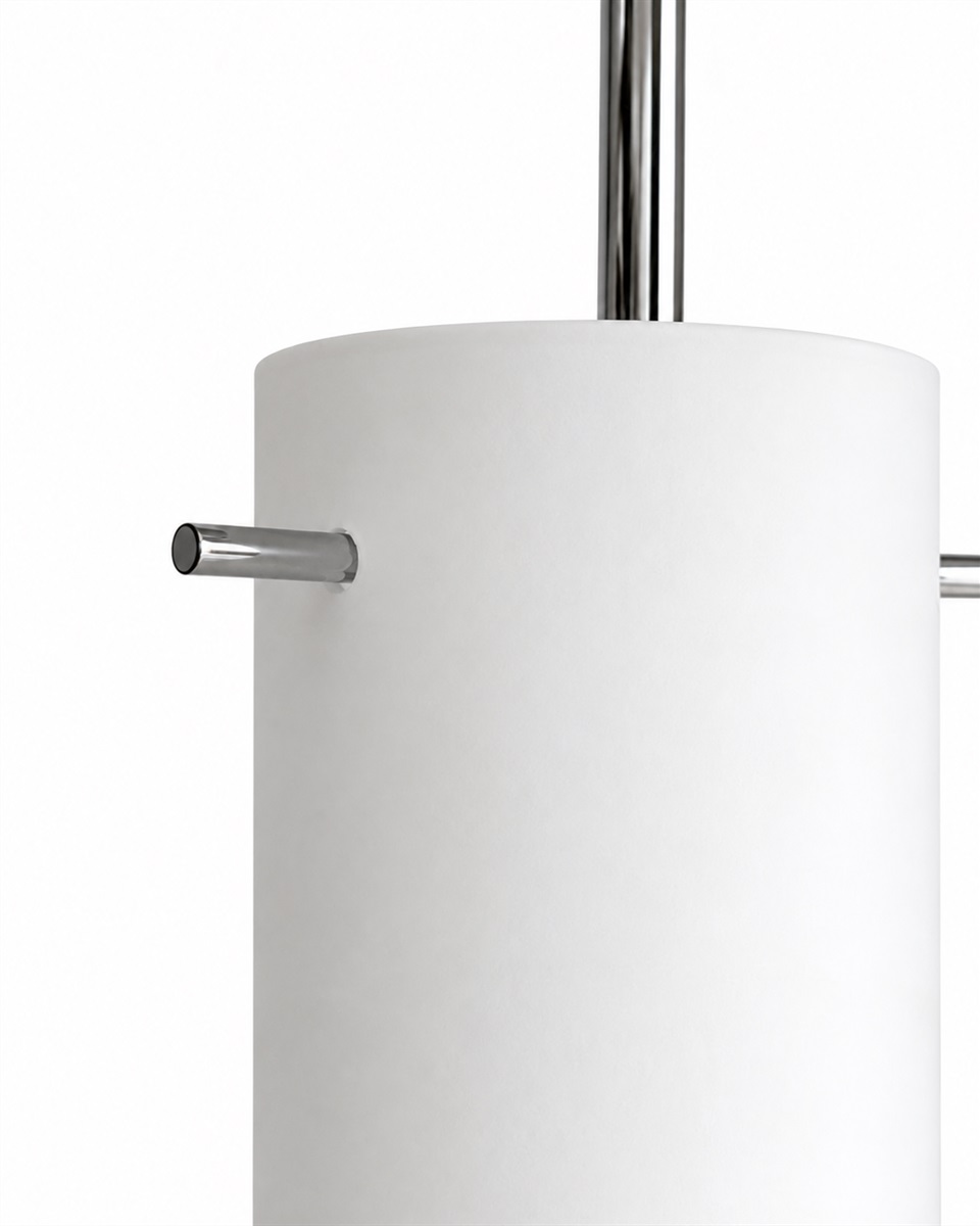Cilinda Ø7 Krom/hvit vinduslampe Fra Nordic Lighting - Cilinda er en tidl&oslash;s vinduslampe med stilig design.