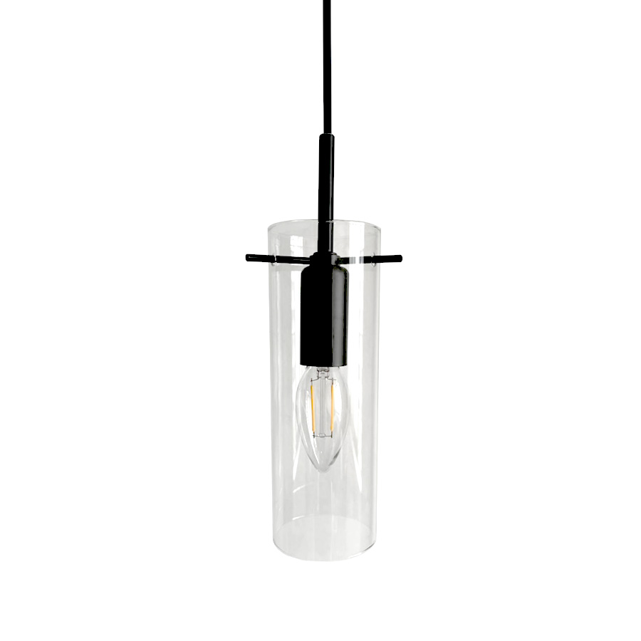 Cilinda Ø7 Svart/gjennomsiktig vinduslampe Fra Nordic Lighting - Cilinda er en tidl&oslash;s vinduslampe med stilig design.