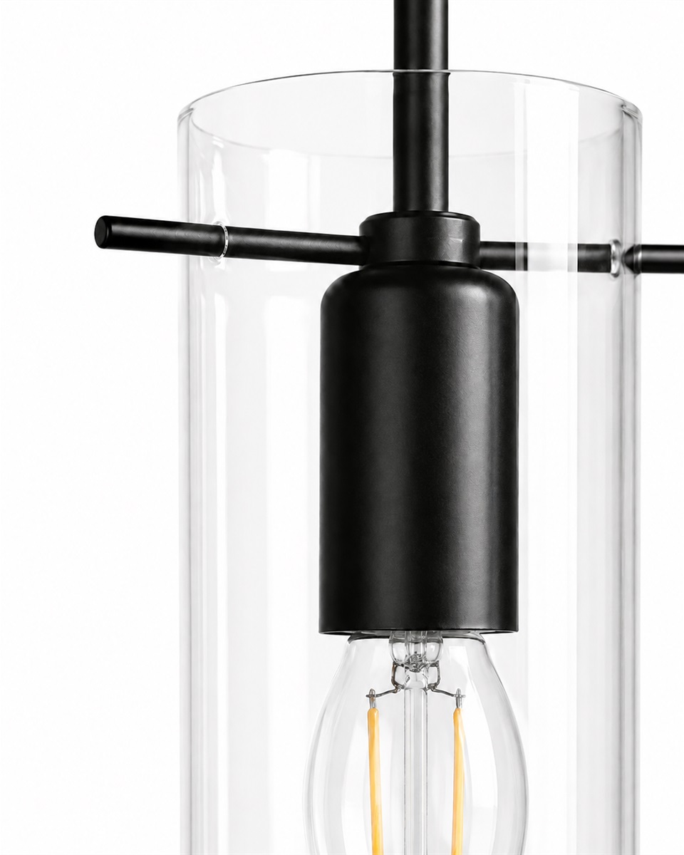 Cilinda Ø7 Svart/gjennomsiktig vinduslampe Fra Nordic Lighting - Cilinda er en tidl&oslash;s vinduslampe med stilig design.