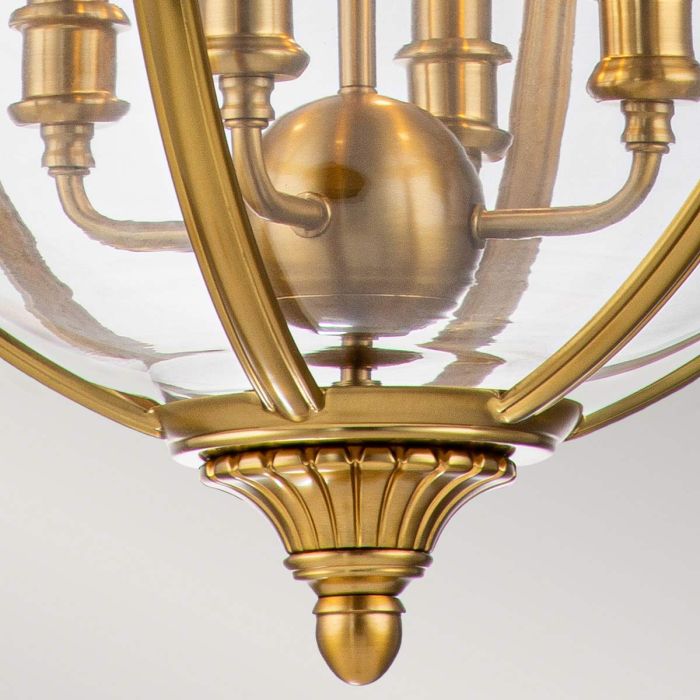 Adams Ø50 Messing Taklampe Fra Elstead Lighting - Dekorative metalldetaljer rundt b&aring;de takkupen og kronen gir en solid f&oslash;lelse og en ekstra fin finish.