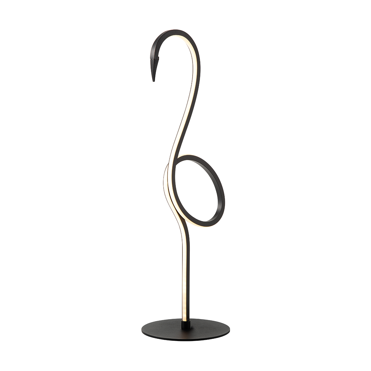 Flamingo 50cm Svart bordlampe Fra Elstead Lighting - Flamingo &auml;r en konstn&auml;rlig och elegant bordslampa som kombinerar modern design med skulptural estetik.