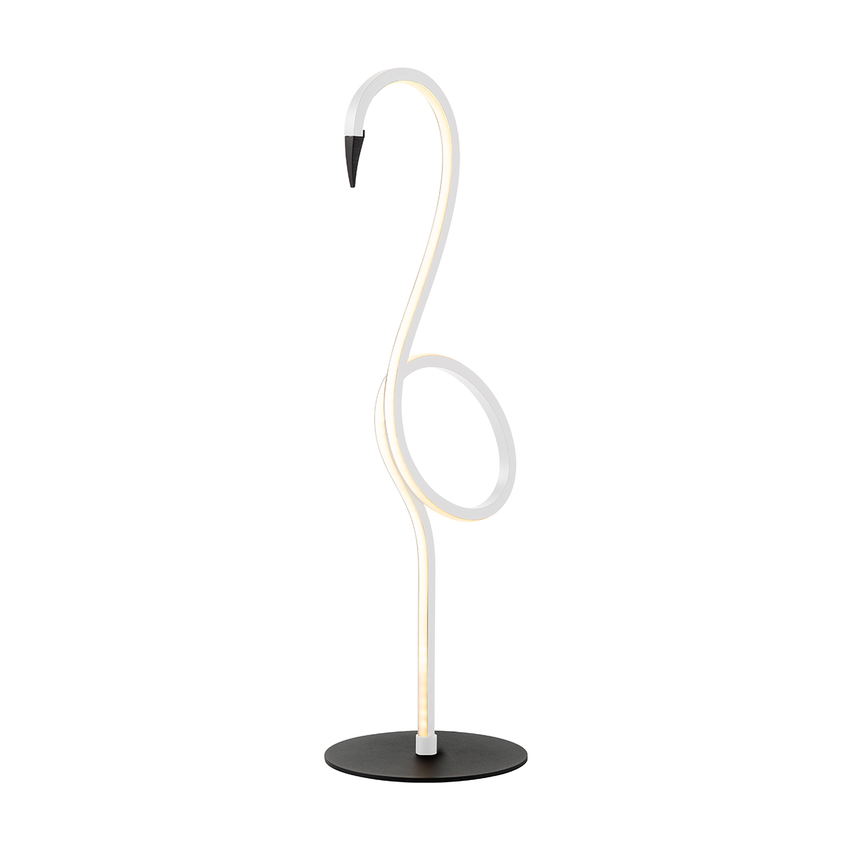 Flamingo 50cm Hvit bordlampe Fra Elstead Lighting - Flamingo &auml;r en konstn&auml;rlig och elegant bordslampa som kombinerar modern design med skulptural estetik.