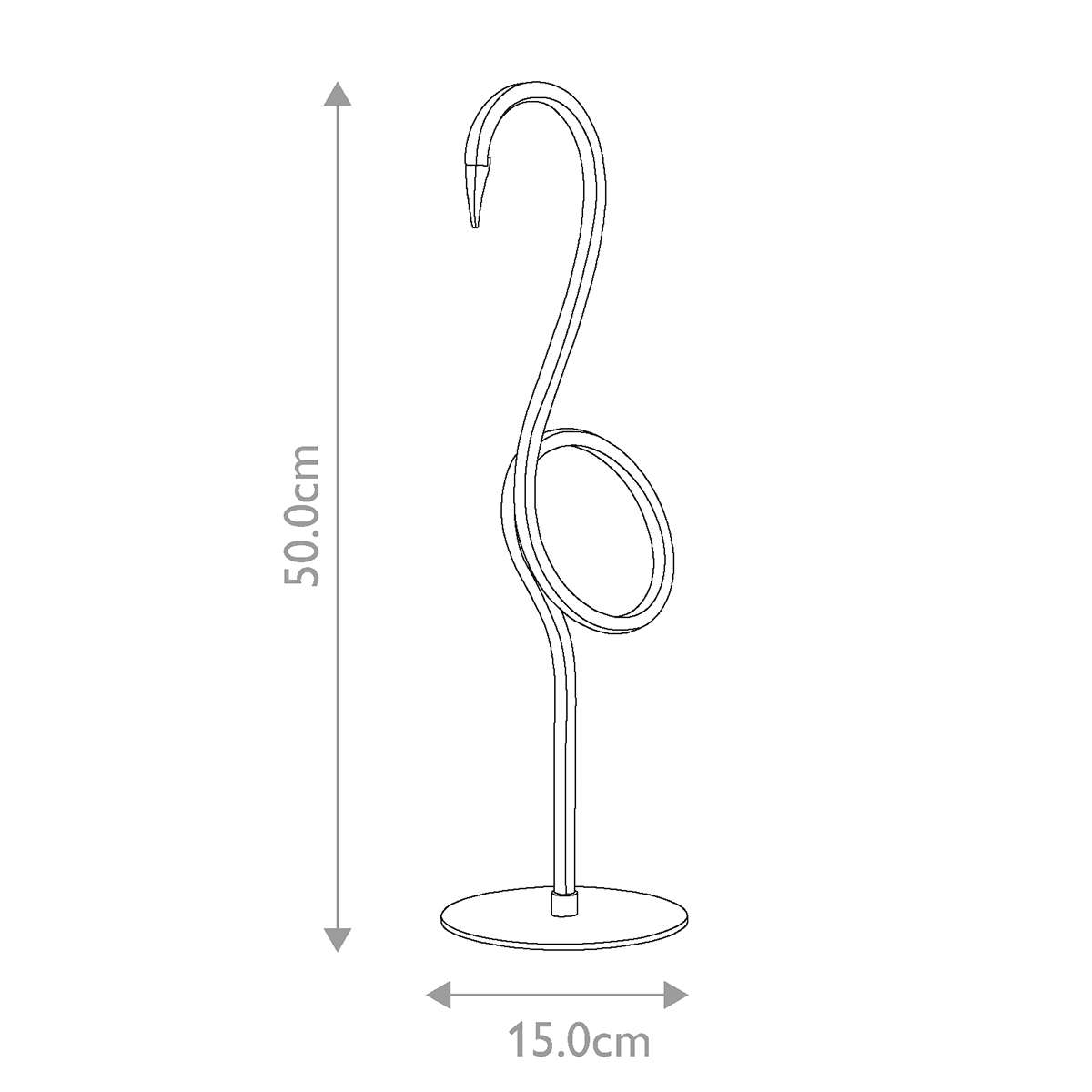Flamingo 50cm Hvit bordlampe Fra Elstead Lighting - Flamingo &auml;r en konstn&auml;rlig och elegant bordslampa som kombinerar modern design med skulptural estetik.